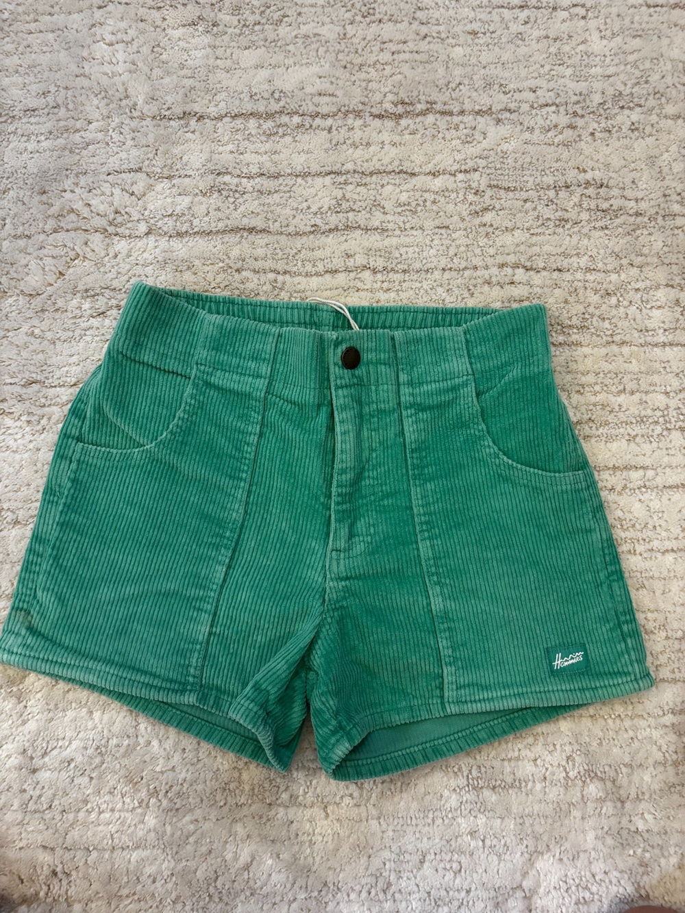 Hammies Corduroy Shorts Green Size 28 NWOT - flawed